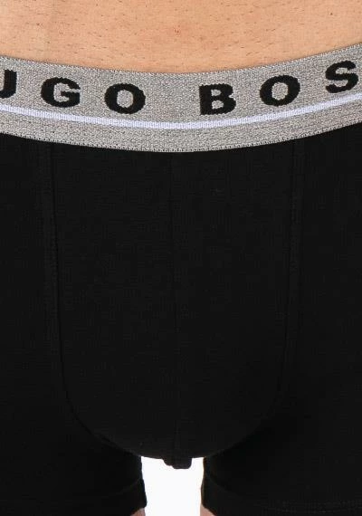 BOSS Trunks 3er Pack 50458488/963 Baumwoll-Stretch, Schwarz-grün-blau, Tannengrün-hellblau-schwarz – Bild 7