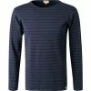 Armor lux T-Shirt 02297/HRX Longsleeve, Baumwolle, Blau gestreift, Blau