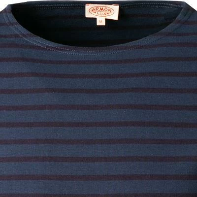 Armor lux T-Shirt 02297/HRX Longsleeve, Baumwolle, Blau gestreift, Blau – Bild 3