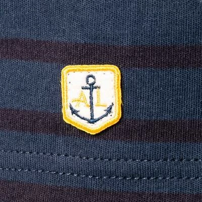 Armor lux T-Shirt 02297/HRX Longsleeve, Baumwolle, Blau gestreift, Blau – Bild 4