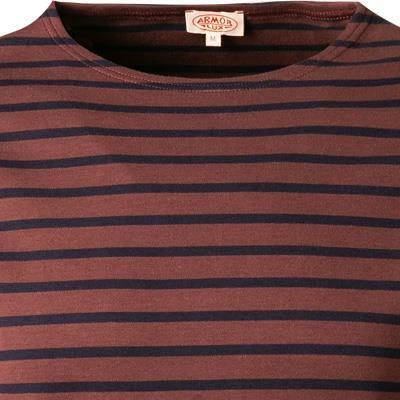 Armor lux T-Shirt 02297/HRZ Longsleeve, Baumwolle, Aubergine-blau gestreift, Aubergine-blau – Bild 3