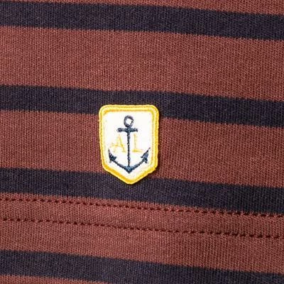 Armor lux T-Shirt 02297/HRZ Longsleeve, Baumwolle, Aubergine-blau gestreift, Aubergine-blau – Bild 4