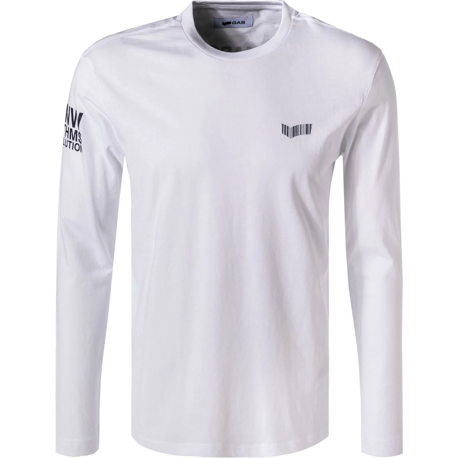 GAS Longsleeve 300222 184451/0001 Bio Baumwolle, Weiß