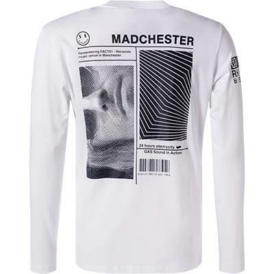 GAS Longsleeve 300222 184451/0001 Bio Baumwolle, Weiß – Bild 4