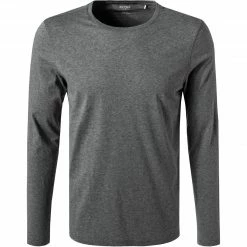OLYMP Casual Level Five B. Fit T-Shirt 5640/84/60 Longsleeve, Body Fit, Baumwolle-Kaschmir, Mittelgrau meliert, Mittelgrau
