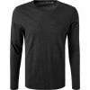 OLYMP Casual Level Five B. Fit T-Shirt 5640/84/67 Longsleeve, Body Fit, Baumwolle-Kaschmir, Anthrazit meliert, Anthrazit