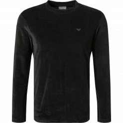 EMPORIO ARMANI Longsleeve 6K1TG9/1JWBZ/0999 Baumwoll-Nicki, Schwarz