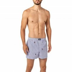 Polo Ralph Lauren Boxer 714830266/004 Boxershorts, Baumwolle, Dunkelblau-weiß gemustert, Dunkelblau-weiß