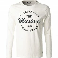 MUSTANG T-Shirt 1011484/2020 Longsleeve, Baumwolle, Weiß