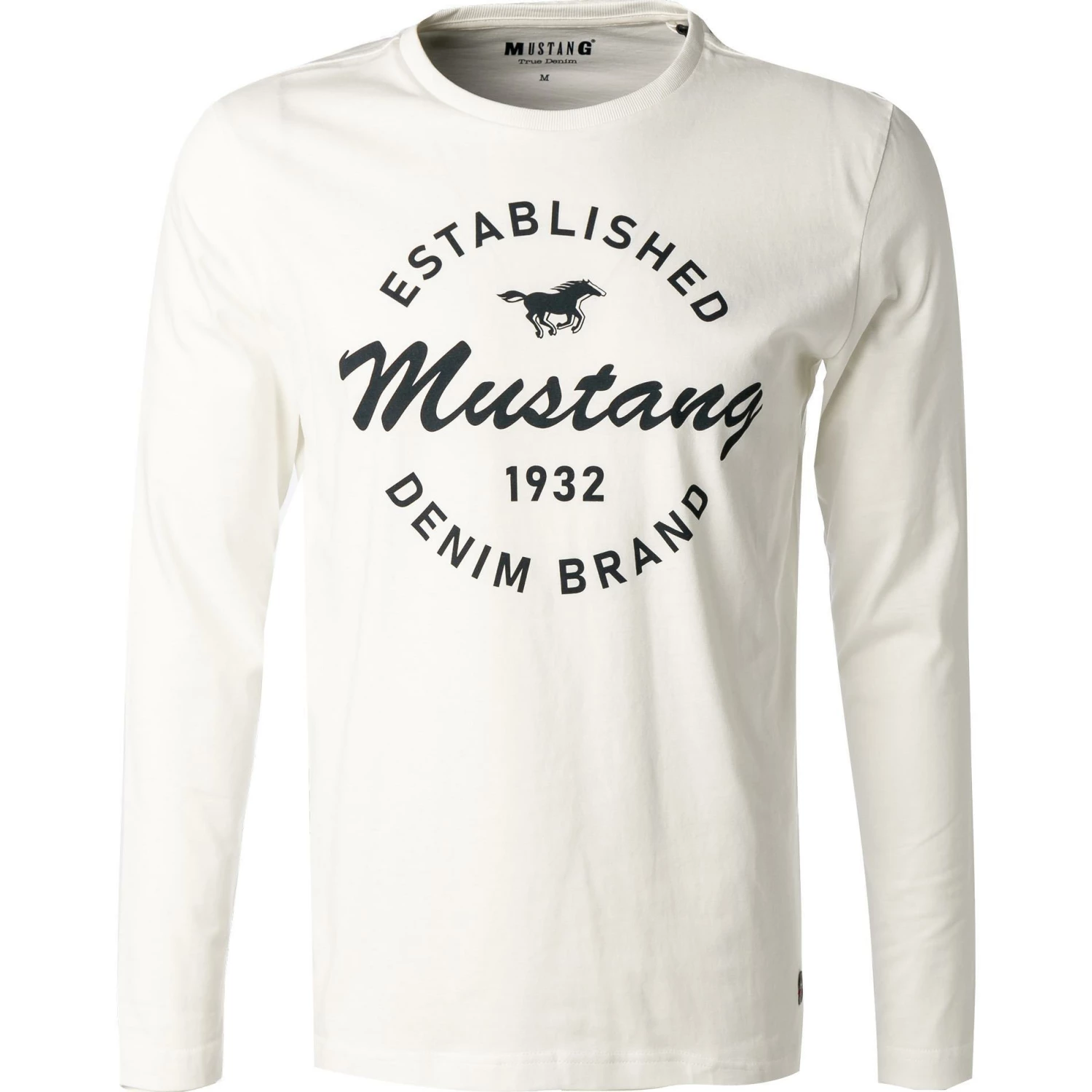 MUSTANG T-Shirt 1011484/2020 Longsleeve, Baumwolle, Weiß
