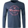 MUSTANG T-Shirt 1011484/5226 Longsleeve, Baumwolle, Dunkelblau