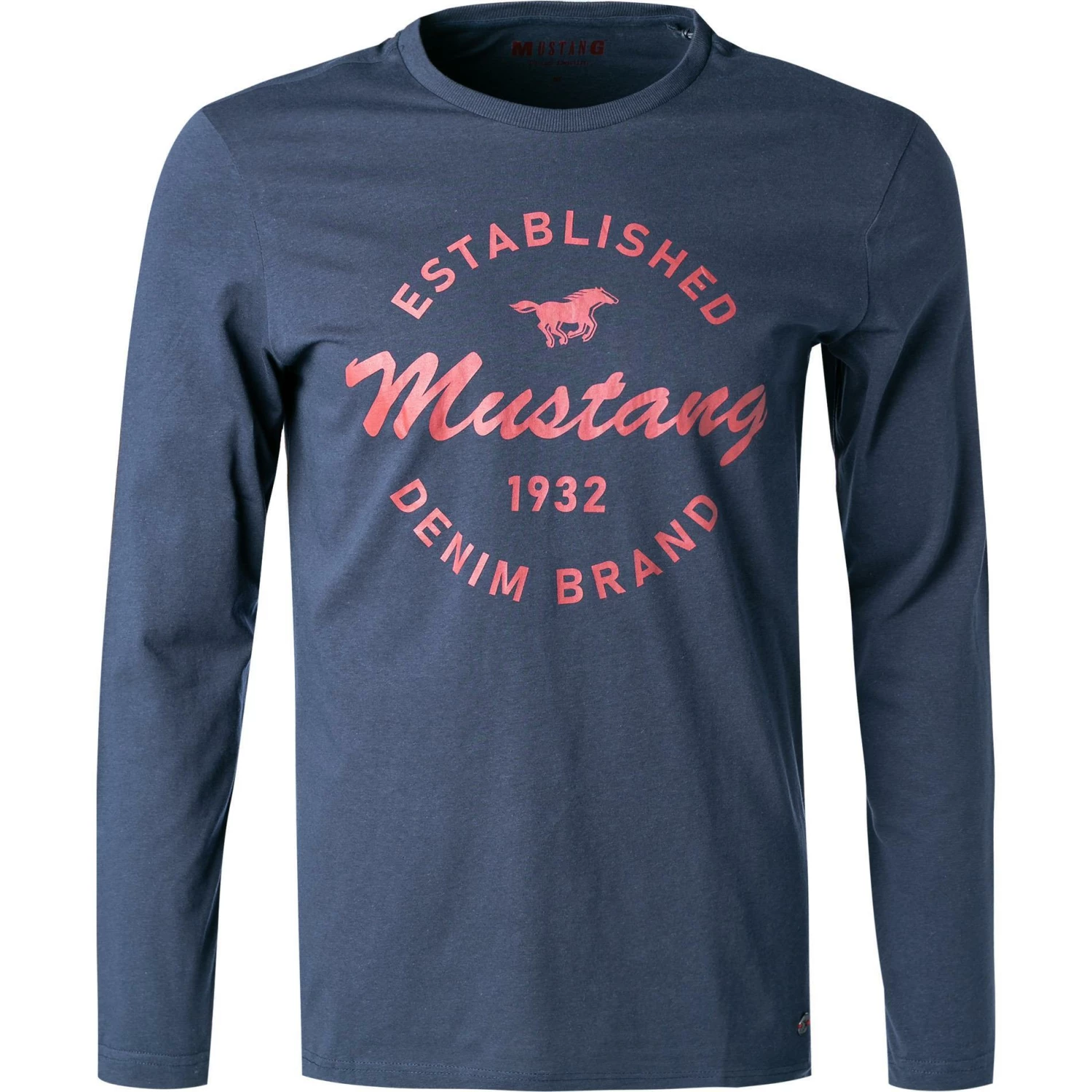 MUSTANG T-Shirt 1011484/5226 Longsleeve, Baumwolle, Dunkelblau