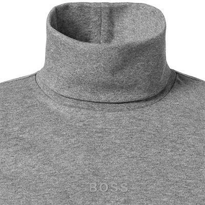 BOSS Longsleeve Teknit 50459421/041 Rollkragenshirt, Baumwolle, Silbergrau meliert, Silber – Bild 3