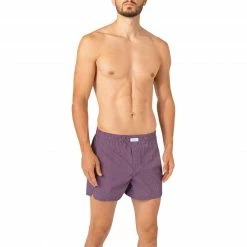 van Laack 170601/Boxer/785 Boxershorts, Baumwolle, Rot-blau gemustert, Rot