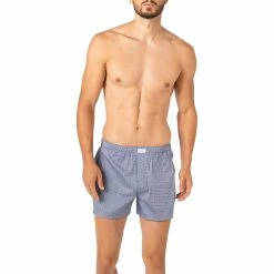 van Laack 171749/Boxer/770 Boxershorts, Baumwoll-Stretch, Blau gemustert, Blau