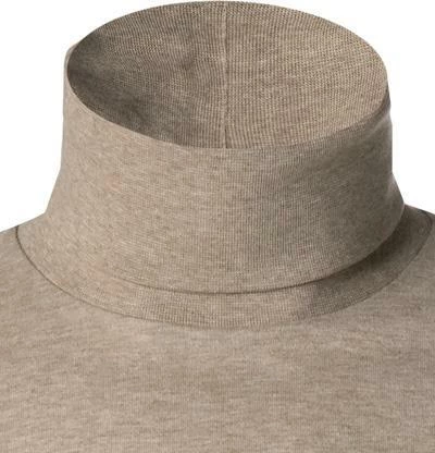 BOSS Longsleeve Teknit 50459421/240 Rollkragenshirt, Baumwolle, Beige – Bild 3