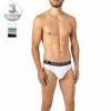 BOSS Briefs 3er Pack 50458559/961 Slips, Baumwoll-Stretch, Schwarz-weiß-grau, Schwarz-grün-grau