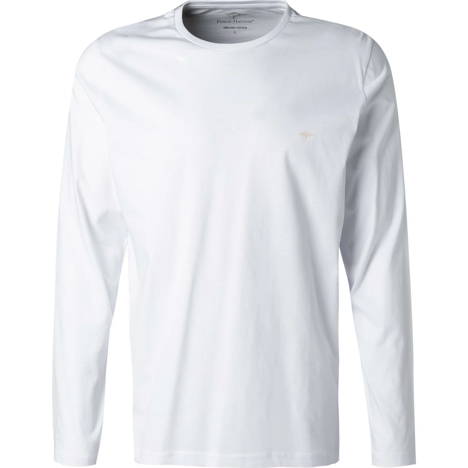 Fynch-Hatton Longsleeve 1221 1510/802 Bio Baumwolle, Weiß