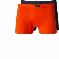 bruno banani Shorts 2er Pack Col. 2202-1309/2585 Trunk, Mikrofaser-Stretch, Orange-anthrazit