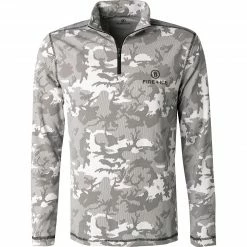 FIRE + ICE Longsleeve Pascal 5413/7082/026 Mikrofaser, Grau camouflage, Grau