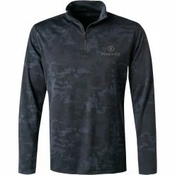 FIRE + ICE Longsleeve Pascal 5413/7082/468 Mikrofaser, Blau camouflage, Nachtblau