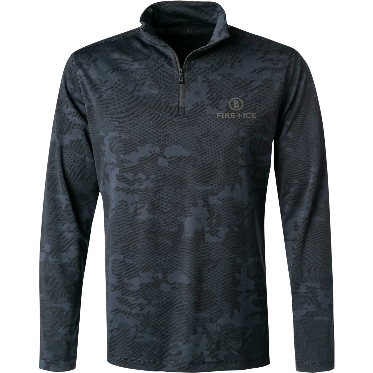 FIRE + ICE Longsleeve Pascal 5413/7082/468 Mikrofaser, Blau camouflage, Nachtblau