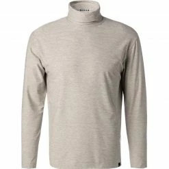 BOGGI MILANO Rollkragenshirt BO21A0412/02 Mikrofaser, Hellgrau meliert, Hellgrau