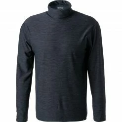 BOGGI MILANO Rollkragenshirt BO21A0412/01 Mikrofaser, Navy meliert, Navy