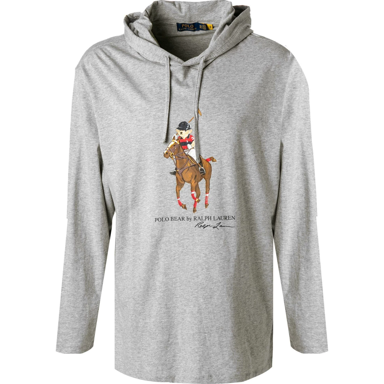 Polo Ralph Lauren T-Shirt 711853354/001 Longsleeve, Big&Tall, Baumwolle, Grau meliert, Grau