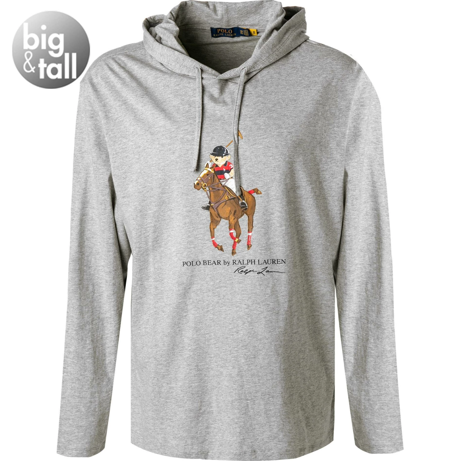 Polo Ralph Lauren T-Shirt 711853354/001 Longsleeve, Big&Tall, Baumwolle, Grau meliert, Grau – Bild 2