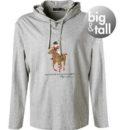 Polo Ralph Lauren T-Shirt 711853354/001 Longsleeve, Big&Tall, Baumwolle, Grau meliert, Grau – Bild 3