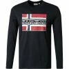 NAPAPIJRI Longsleeve NP0A4FRQ/176 Baumwolle, Marine