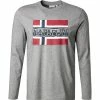 NAPAPIJRI Longsleeve NP0A4FRQ/160 Baumwolle, Grau meliert