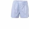 van Laack 162587/Boxer/730 Boxershorts, Baumwolle, Bleu-navy gestreift, Hellblau