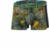 bruno banani Shorts 2er Pack 2201-2332/4322 Trunks, Baumwoll-Stretch, Grün-schwarz, Schwarz-grün