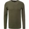 BOSS Longsleeve Tempest 50462773/360 Longleeve, Slim Fit, Baumwolle, Olivgrün, Oliv
