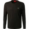 HUGO Longsleeve Derol 50447977/005 Baumwolle, Kohlschwarz