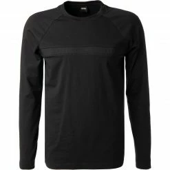 BOSS Longsleeve Togn Tape 50462863/001 Baumwolle, Schwarz