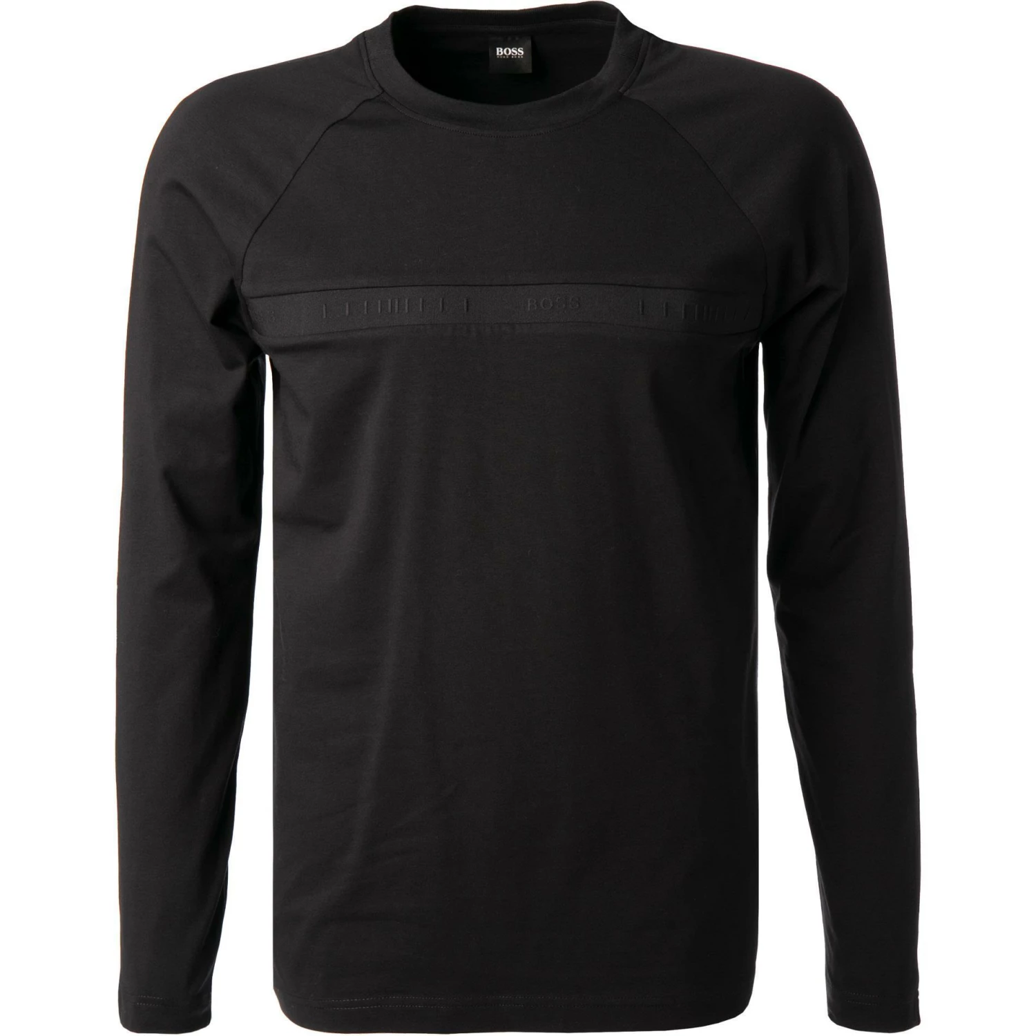 BOSS Longsleeve Togn Tape 50462863/001 Baumwolle, Schwarz