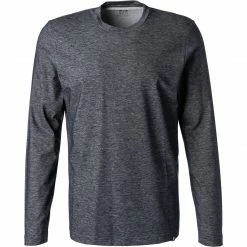 BOGGI MILANO T-Shirt BO21A0411/01 Longsleeve, Baumwolle, Navy meliert, Navy