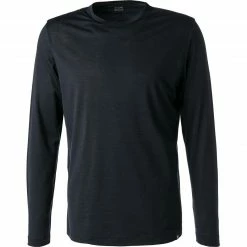 BOGGI MILANO T-Shirt BO21A0407/01 Longsleeve, Wolle, Navy