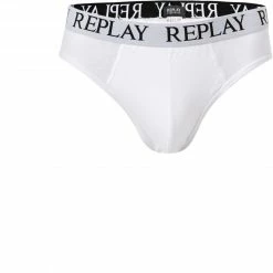 Replay Briefs 2er Pack I101182/N190 Slips, Baumwoll-Stretch, Weiß