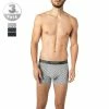 JOOP! Boxer Shorts 3er Pack 30029931/963 Trunks, Baumwoll-Stretch, Grau-schwarz-navy gemustert, Schwarz-grau-navy