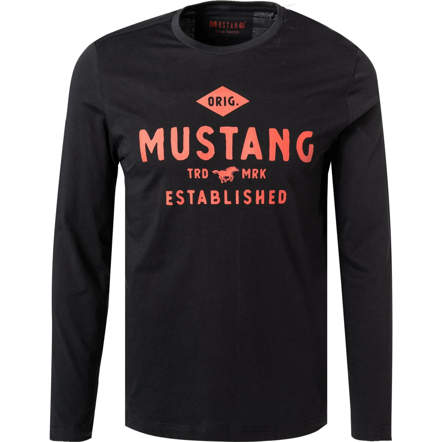 MUSTANG T-Shirt 1011954/4132 Longsleeve, Baumwolle, Schwarz