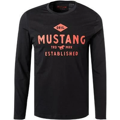 MUSTANG T-Shirt 1011954/4132 Longsleeve, Baumwolle, Schwarz – Bild 2
