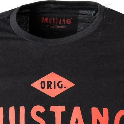 MUSTANG T-Shirt 1011954/4132 Longsleeve, Baumwolle, Schwarz – Bild 3