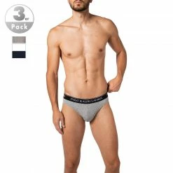 Polo Ralph Lauren Briefs 3er Pack 714835884/003 Slips, Baumwoll-Stretch, Schwarz-weiß-grau, Weiß-schwarz-grau