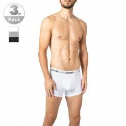 JOOP! Boxer Mix 3er Pack 30030790/970 Trunks, Baumwoll-Stretch, Weiß-grau-schwarz, Schwarz-grau-weiß