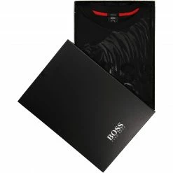 BOSS Longsleeve Togn Iconic 50463004/001 Relaxed Fit, Bio Baumwolle, Schwarz