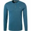 MUSTANG Longsleeve 1012375/5243 Slim Fit, Baumwolle, Petrol